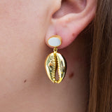 Gold Cowrie Earrings