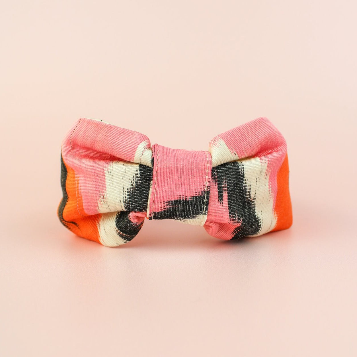 Pale Pink and Orange Silk headband