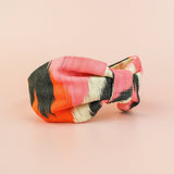 Pale Pink and Orange Silk headband