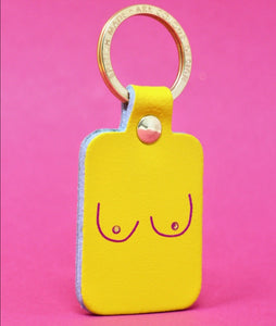 Boob Key Ring - Yellow
