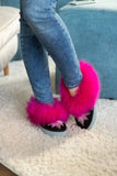 Super Fluffy Slippers - Bright Pink