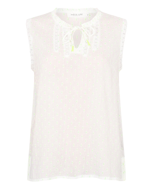 Neon detailed sleeveless top