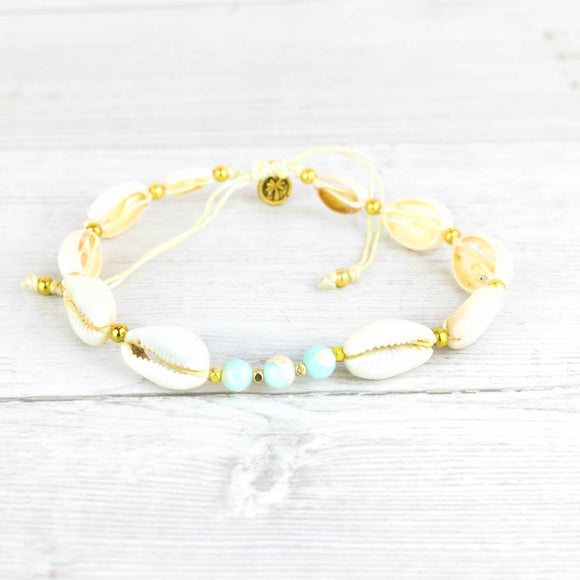 Cowrie Shell anklet - Whites