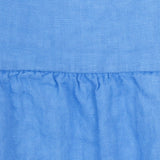 Short Summer Linen Dress - Blue