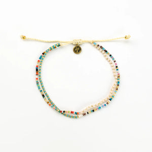 Double beaded anklet - Multi