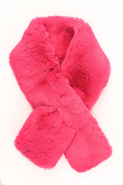 Short faux fur scarf - Hot Pink