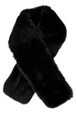 Short faux fur scarf - Black