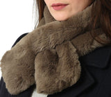 Short faux fur scarf - Taupe