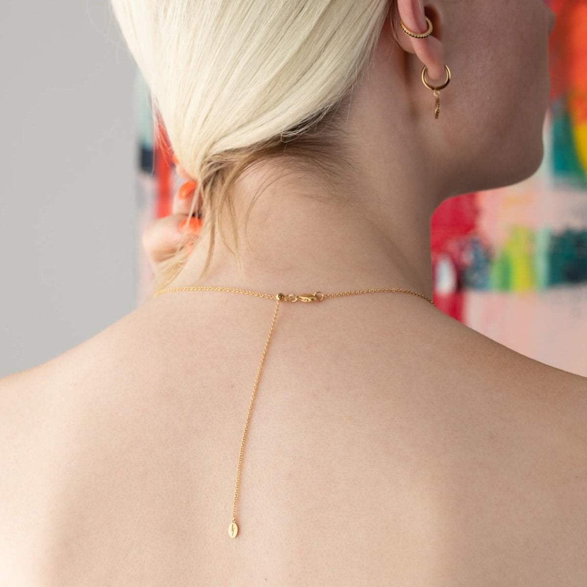 Turquoise Spike Necklace in Gold
