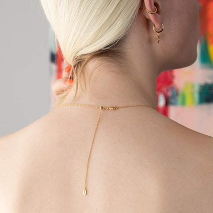 Turquoise Spike Necklace in Gold