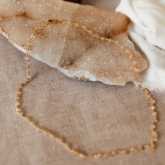 Delicate Crystal bead necklace
