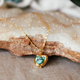 Necklace with Chunky turquoise pendant
