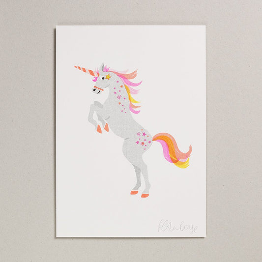 A4 Riso Unicorn Print