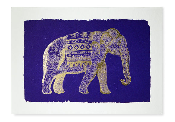 Card - Blue Elephant
