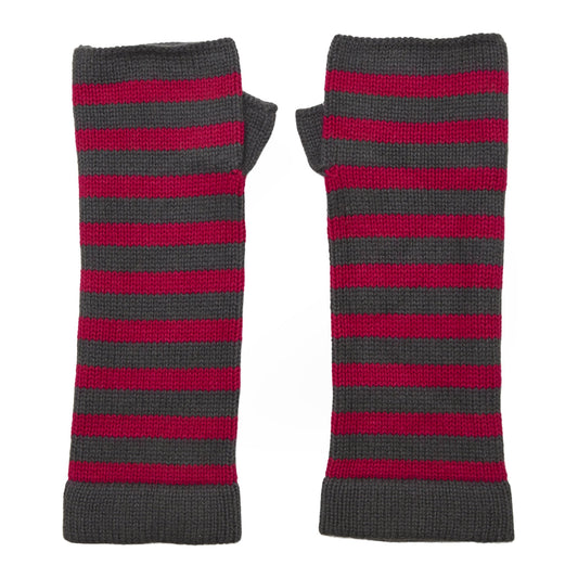 Stripe Cashmere Wrist Warmers - 3 colours available