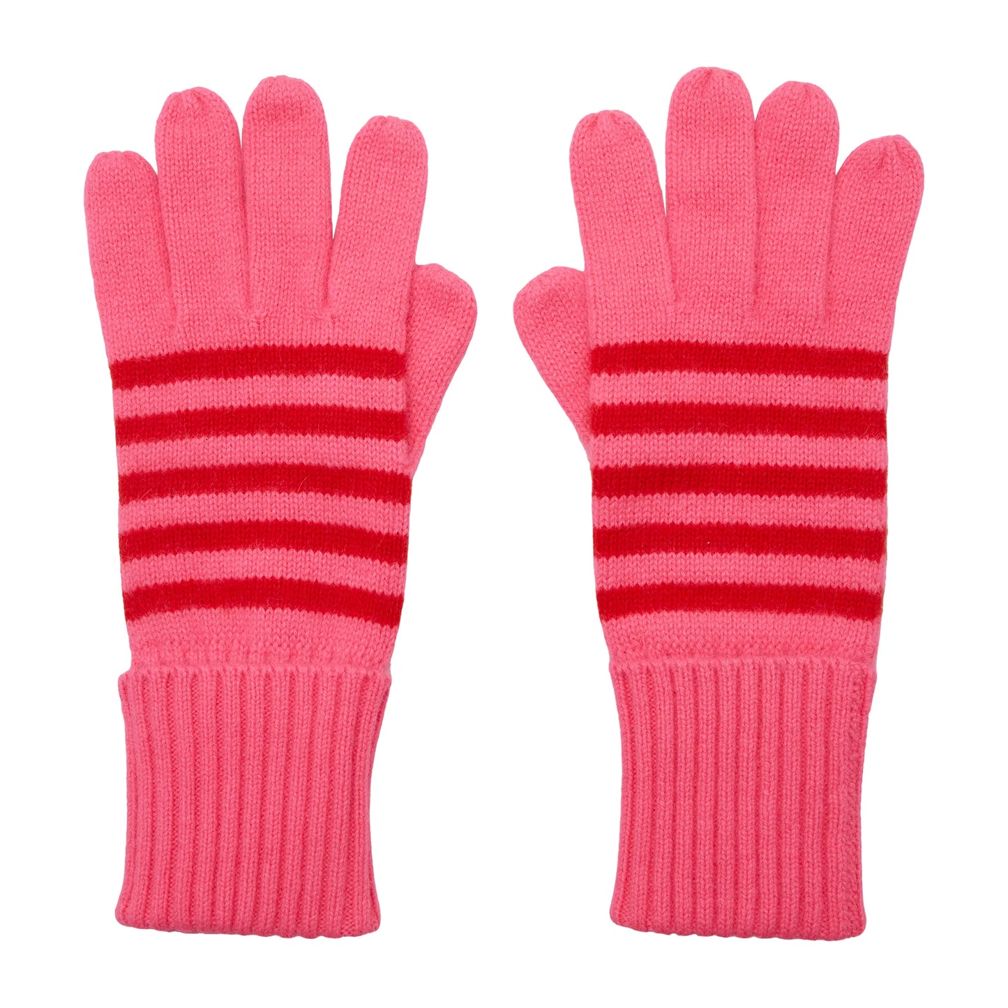 Gants en cachemire à rayures