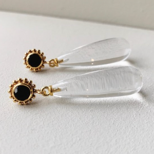 Boucles d'oreilles pendantes transparentes