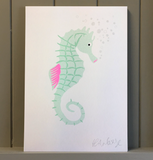 A4 Sea Horse Print