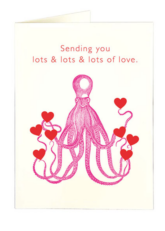 Card - Octopus and Hearts