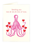 Card - Octopus and Hearts