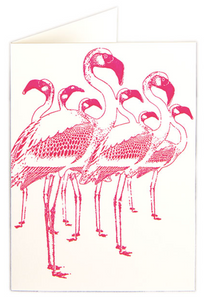 Card - Flamingos