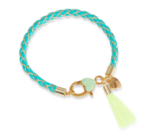 Bracelet tressé turquoise 