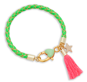Green plaited bracelet
