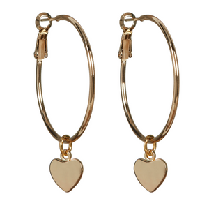 Heart Hoola Hoop earrings - 2 x Sizes