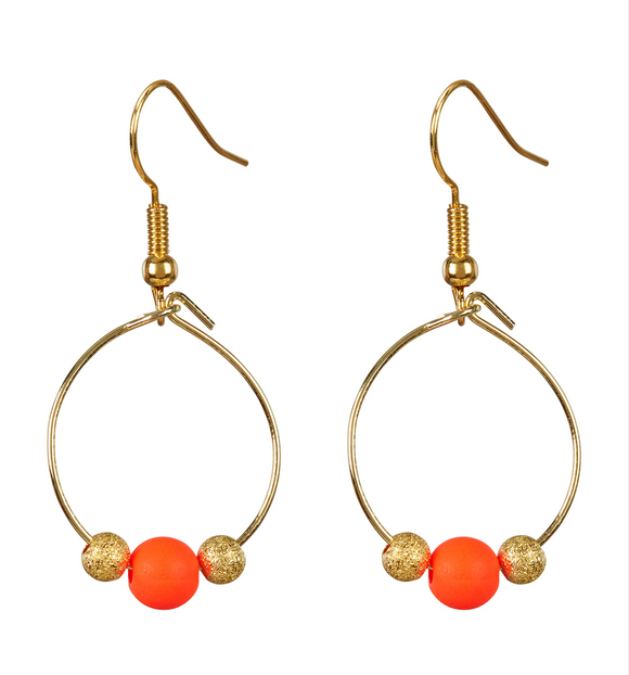 Orange Birdie Earrings