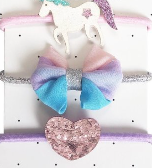 Élastiques à cheveux pour enfants - Licorne