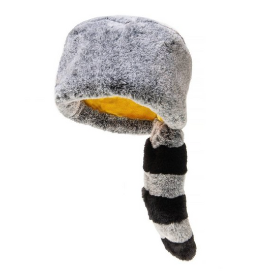 Kids Hat - Racoon Faux Fur - Age 7-10