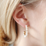 Pearl Hoop Earrings