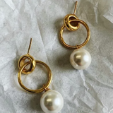 Pearl and Hoops Statement Earrings