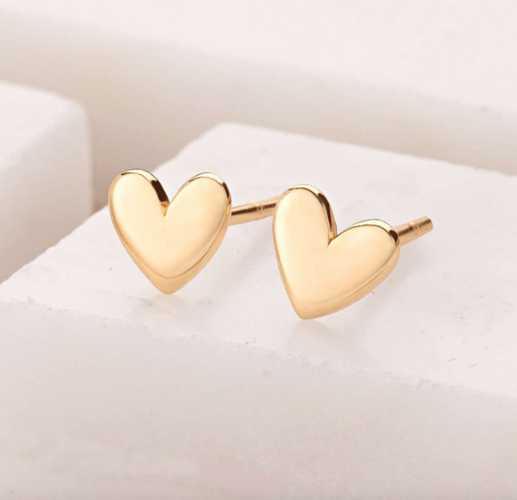 Heart Stud earrings - Gold
