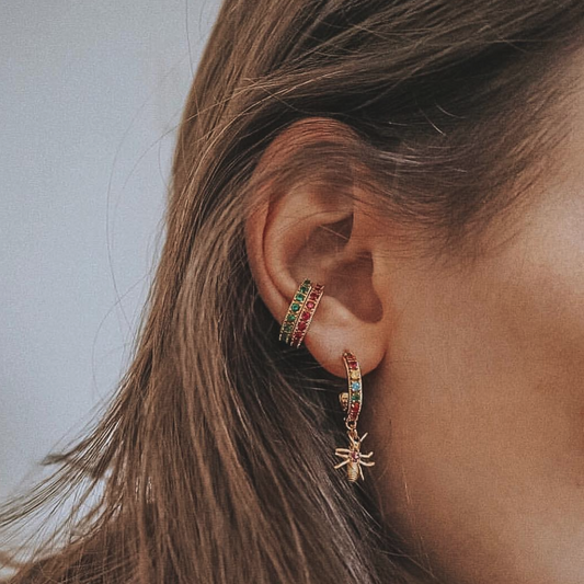 Rainbow Ant Earrings