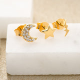 Celestial Single Stud earrings - Gold