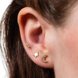 Celestial Single Stud earrings - Gold