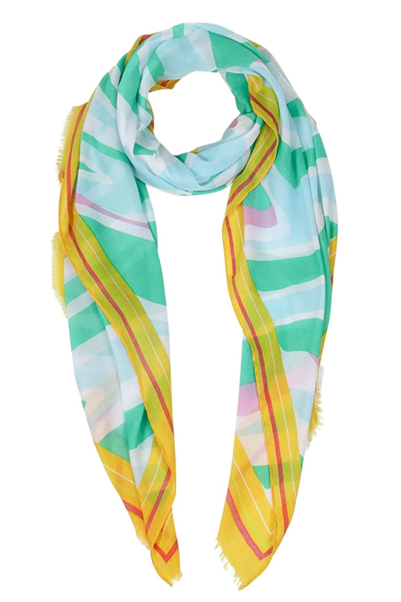 Multicolour print scarf