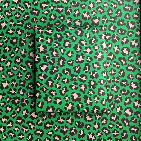 Green Leopard Gift Wrap