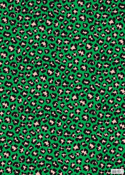 Green Leopard Gift Wrap