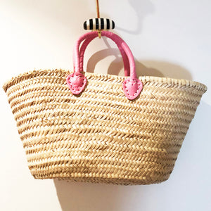 Small basket - Pink handles