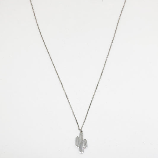 Small Cactus necklace - Silver