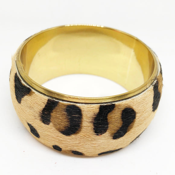 Leopard skin Chunky Bangle