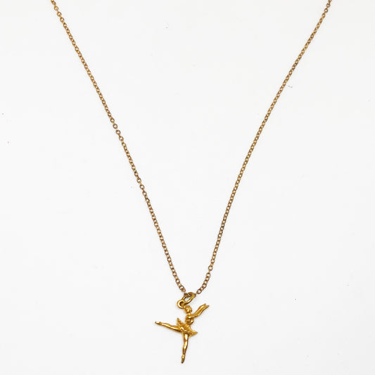 Necklace with ballet dance charm