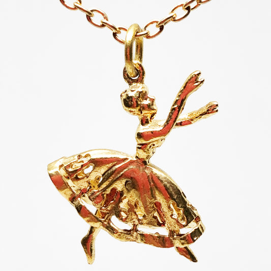 Necklace with dancing girl charm