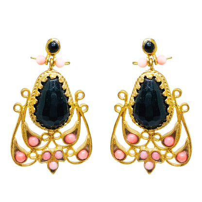 Pendientes Gaudí - Rosa y Ciruela