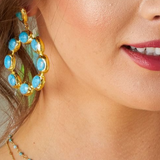 Boucles d'oreilles turquoise tendance