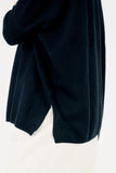 Wide fit polo neck cashmere jumper  - Black