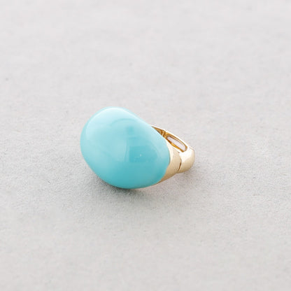 Semi Chunky Enamel Ring - Yellow