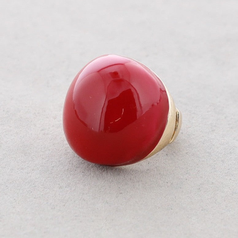 Chunky Enamel Ring - Red